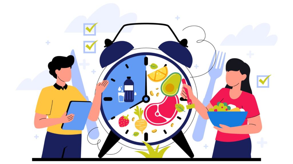 ilustração de jejum intermitente