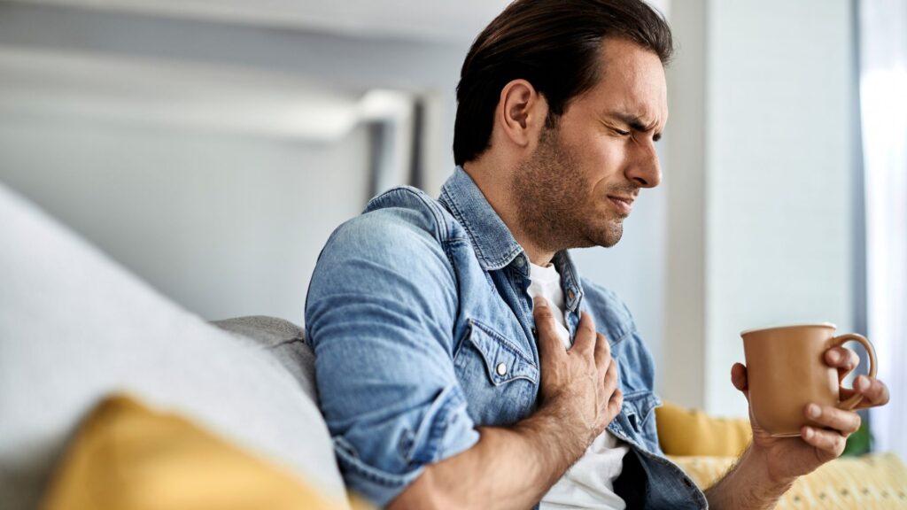 Homem com problema cardiaco