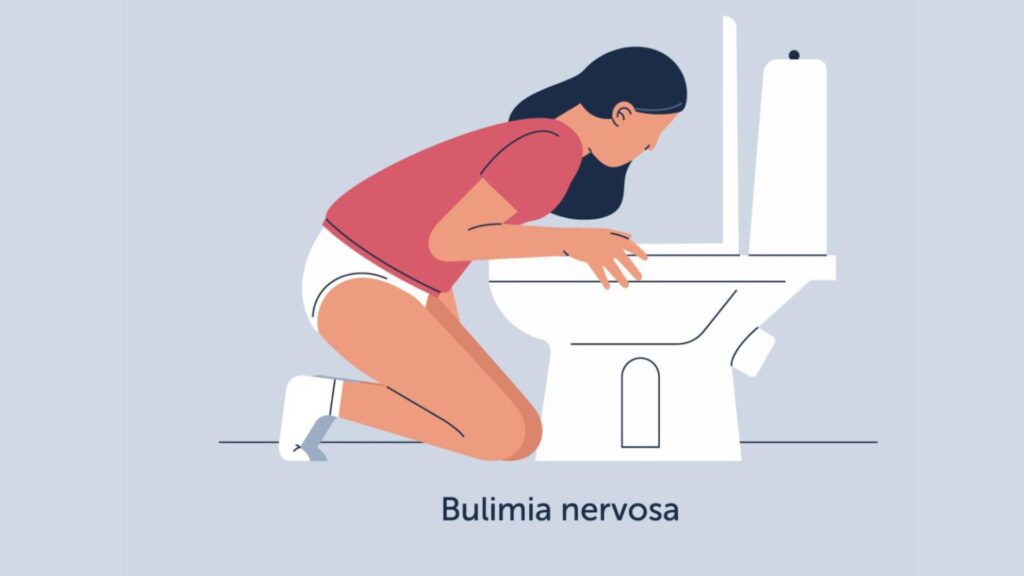 ilustração de bulimia nervosa