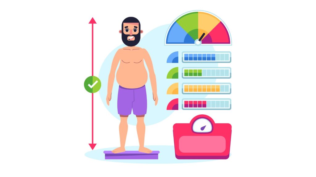 Ilustração de metabolismo humano em estilo flat