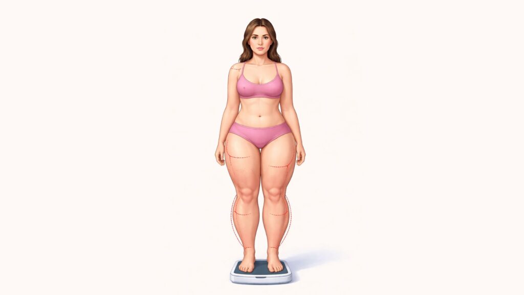 ilustração lipedema