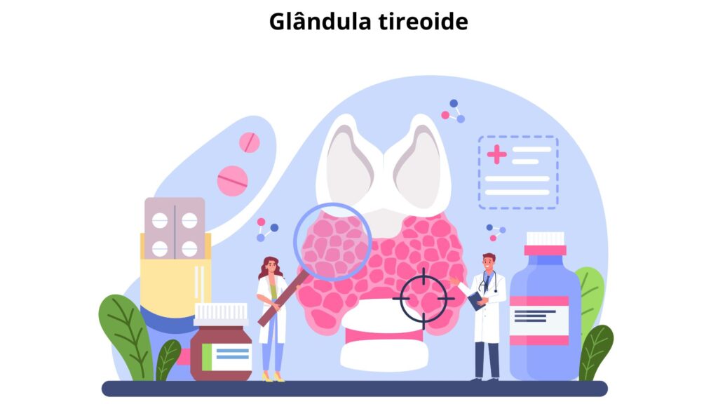 ilustração glandula tireoide disfunção