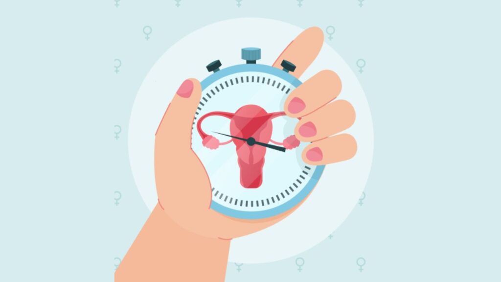 mulher adulta relógio ilustração